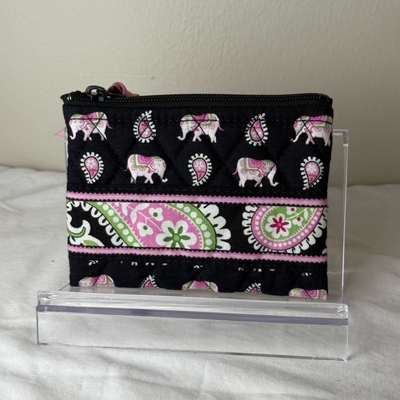 NWOT Vera Bradley Pink Elephants Coin Purse - Picture 1 of 7